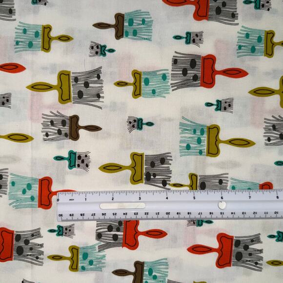 Michael Miller Fabrics - Painterly - Paint Brushes - Cotton Fabric- 3/4 Yard Cut - Picture 6 of 6